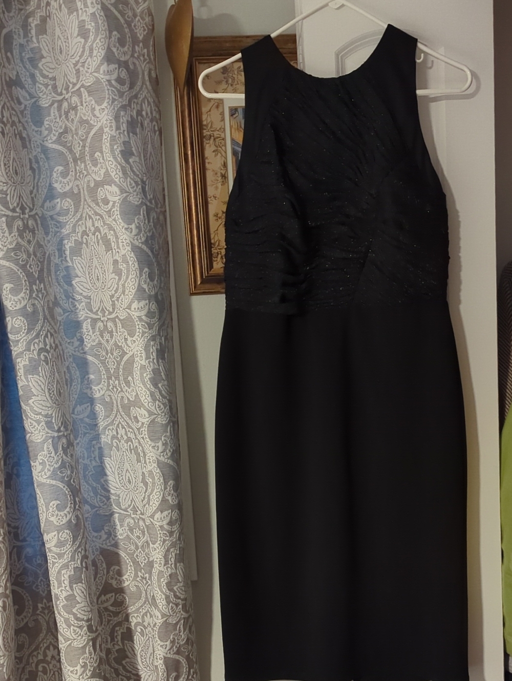 Halston Heritage Black Sleeveless Midi Dress